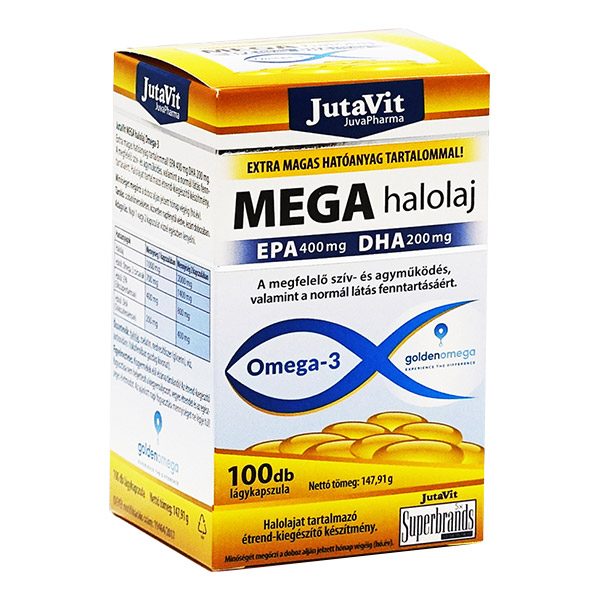 JutaVit Mega halolaj Omega-3 kapszula (100x)
