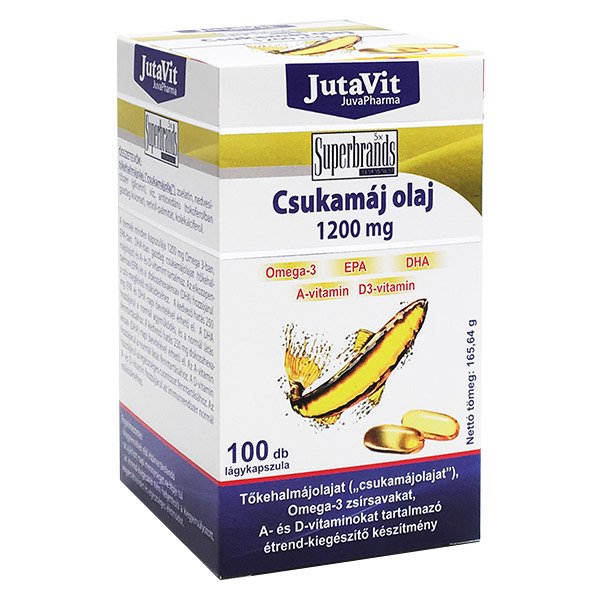 JutaVit Csukamájolaj 1200 mg kapszula (100x)