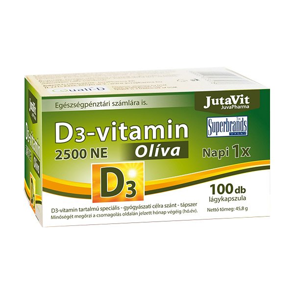 Jutavit D3 Vitamin 2500 Ne Olíva Lágykapszula 100x