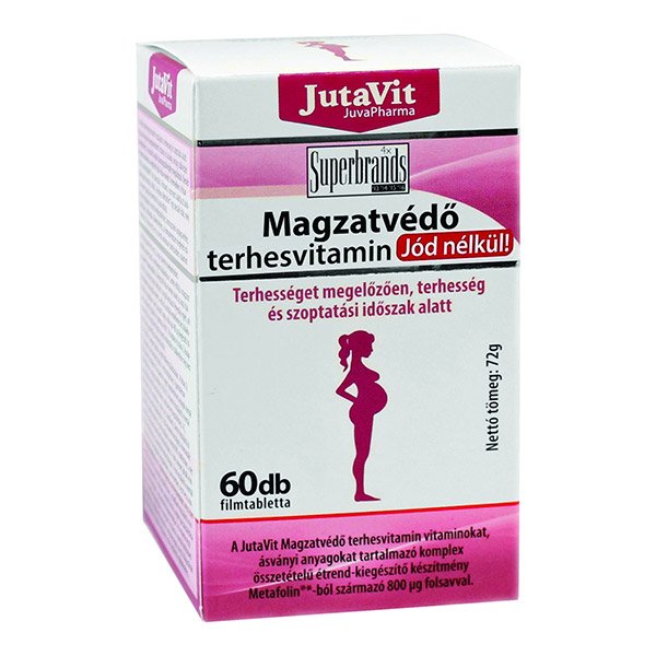 JutaVit Magzatvédő terhesvitamin jód nélkül filmtabletta (60x)