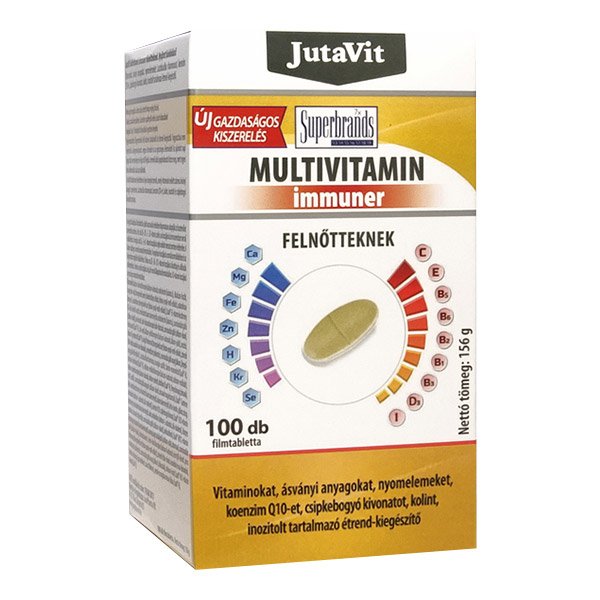 JutaVit Immuner Multivitamin filmtabletta felnőtteknek (100x)
