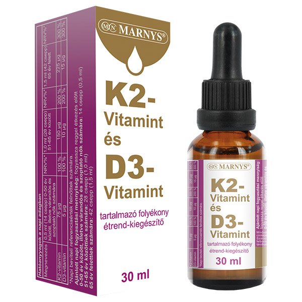 Marnys K2-vitamint és D3-vitamint tartalmazó csepp (30ml)