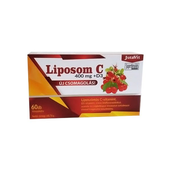 JutaVit Liposom C 400mg + D3 liposzómás C-vitamin filmtabletta (60x)