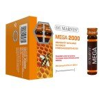 Marnys Mega 2000 méhpempőt tartalmazó méz ízű folyékony étrend-kiegészítő (20x)