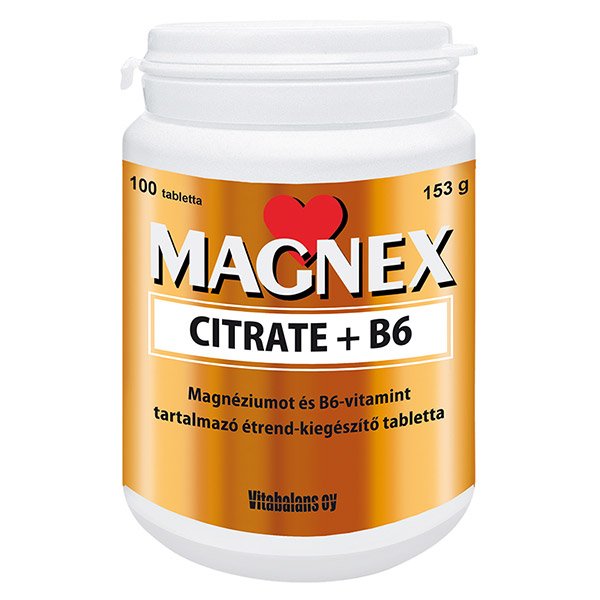 Vitabalans oy Magnex Citrate + B6-vitamin tabletta (100x)
