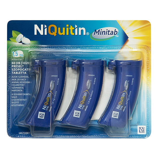 NiQuitin Minitab 1,5 mg préselt szopogató tabletta - MDD