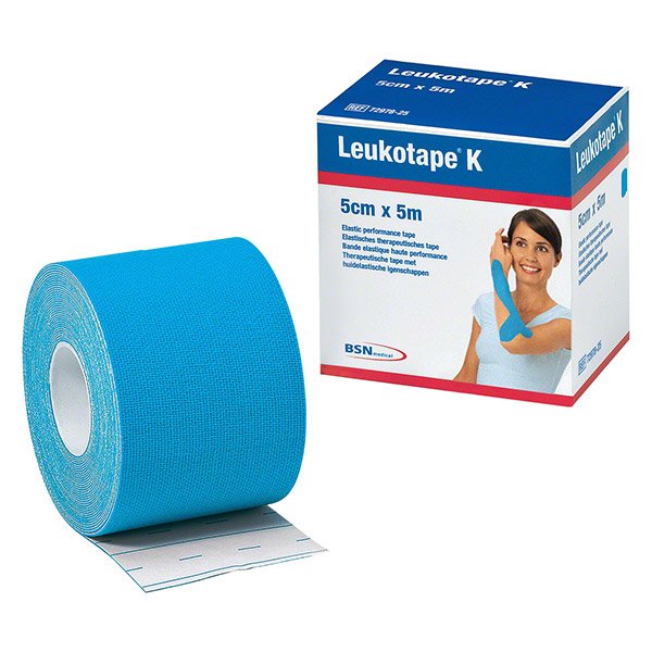 Leukotape K 5cm x 5m rugalmas kineziológiai szalag - világoskék (1x)