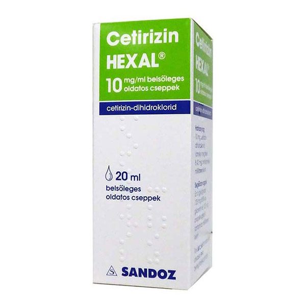 Cetirizin Hexal 10 mg/ml belsőleges oldatos cseppek (20ml)