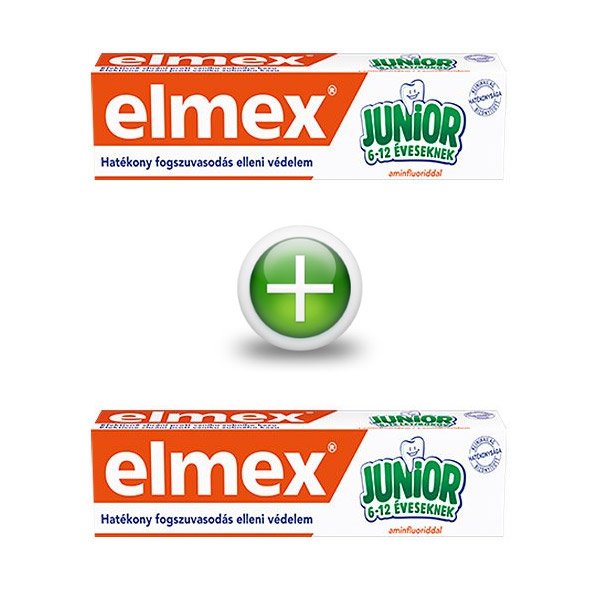 Elmex Junior fogkrém 6-12 éveseknek (Duo Pack - 75ml+75ml)