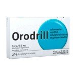 Orodrill 3 mg/0,2 mg cukormentes, menthol-eukaliptusz ízű szopogató tabletta (24x)