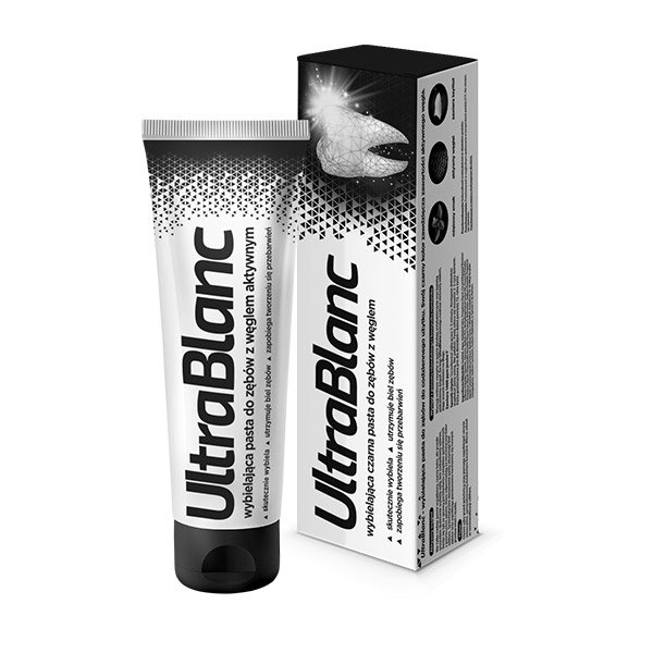 UltraBlanc Fehérítő fogkrém aktív szénnel (75ml)