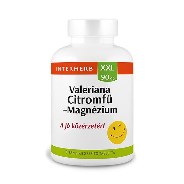 Interherb XXL Valeriana & citromfű + magnézium tabletta (90x)