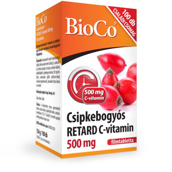 BioCo Csipkebogyó C-vitamin 500 mg retard tabletta (100x)