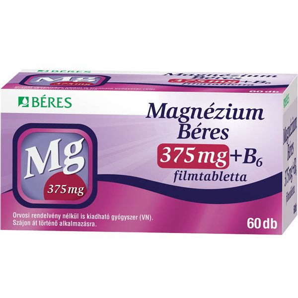 Béres Magnézium 375 mg+B6 filmtabletta (60x)