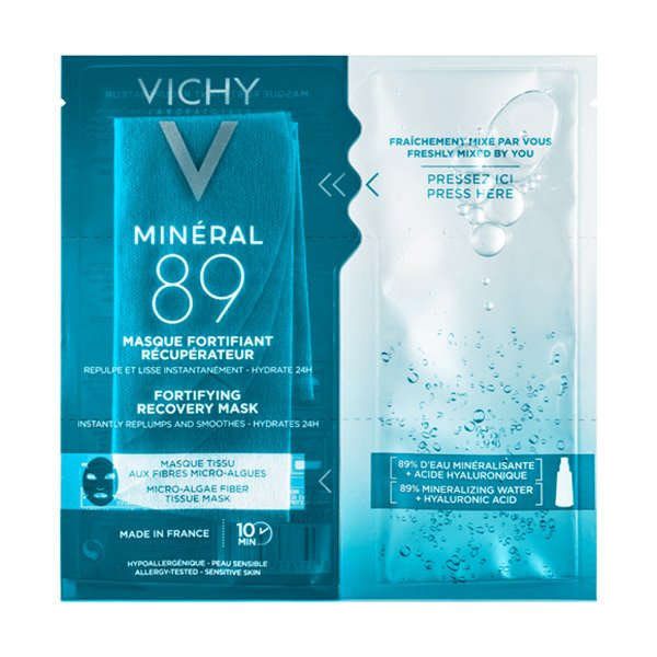 Vichy Minéral 89 Hyaluron-Booster bőrerősítő és regeneráló arcmaszk (29g)