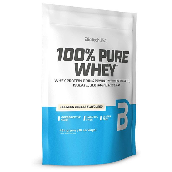 BioTechUSA 100% Pure Whey bourbon vanília ízű italpor (454g)