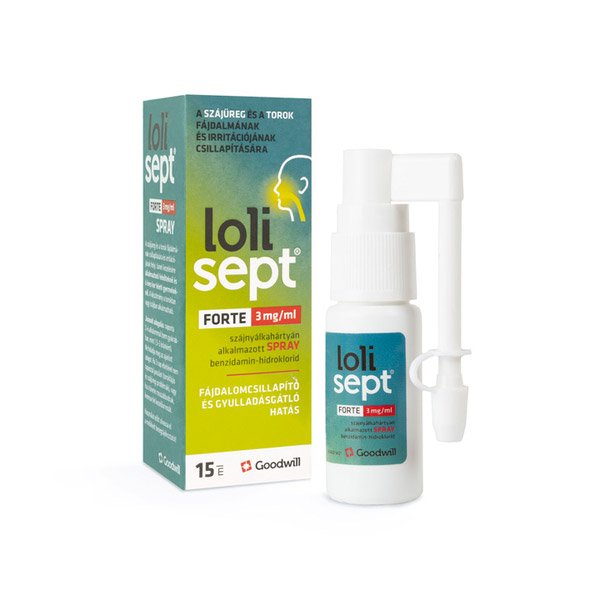 Lolisept Forte 3 mg/ml szájnyálkahártyán alkalmazott spray (15ml)