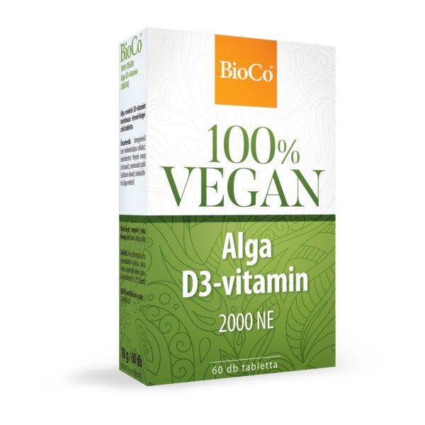 BioCo 100% Vegan Alga D3-vitamin 2000 NE tabletta (60x)