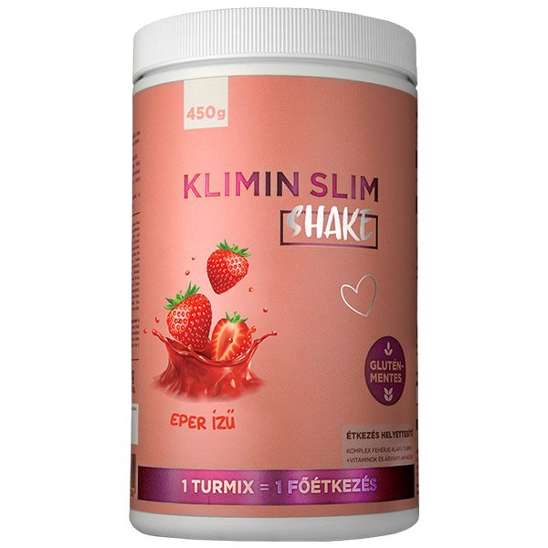 Klimin Slim Shake eper ízű por (450g)