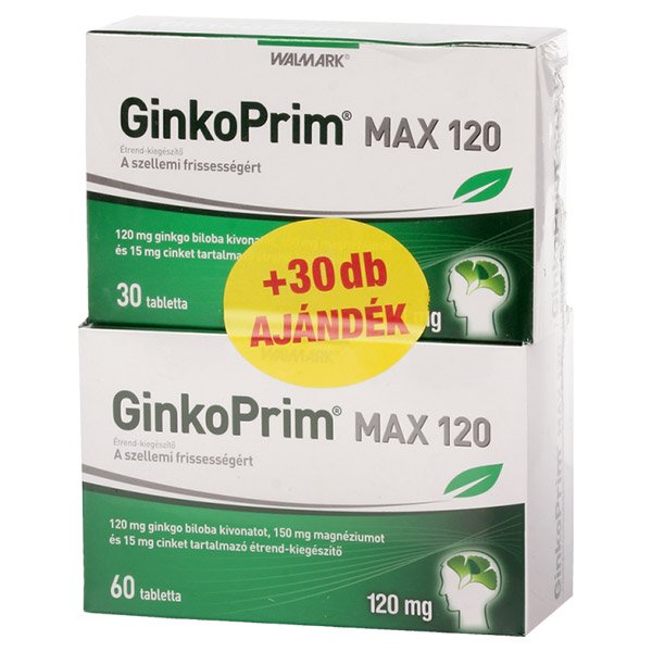 Walmark GinkoPrim Max 120 mg tabletta (Duo Pack - 60x+30x)