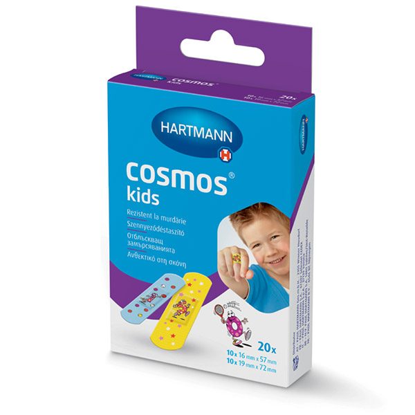 Cosmos Kids színes szennyeződéstaszító sebtapasz (20x)