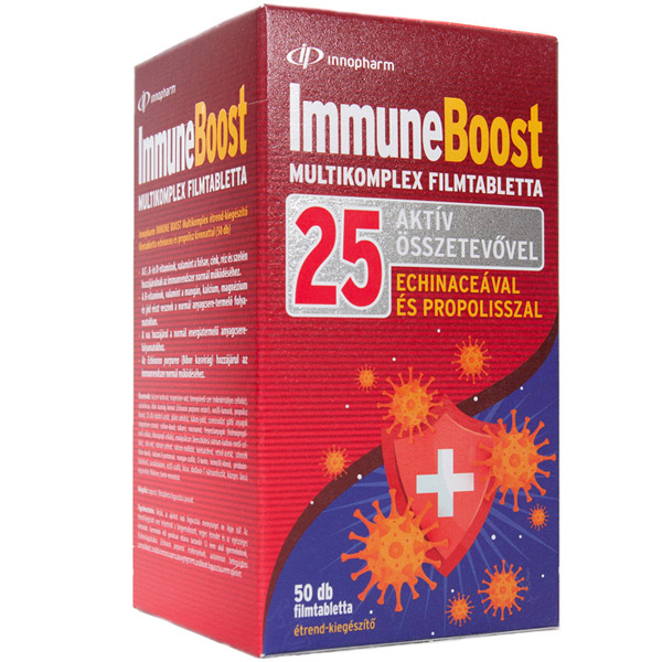 Innopharm ImmuneBoost multikomplex filmtabletta echinacea és propolisz kivonattal (50x)