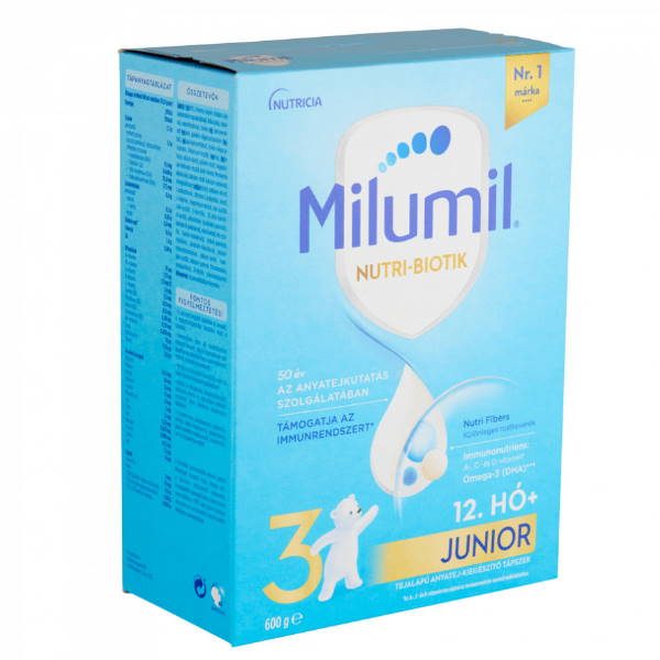 Milumil 3 Junior tejalapú anyatej-kiegészítő tápszer 12. hónapos kortól (600g)