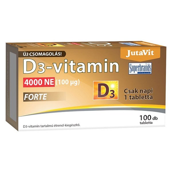 JutaVit D3-vitamin Forte 4000 NE tabletta (100x)