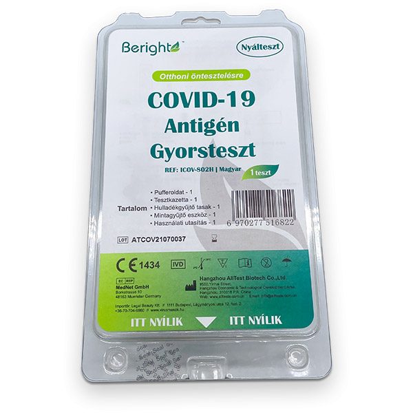 Beright Covid-19 antigén gyorsteszt - nyálteszt (1x)