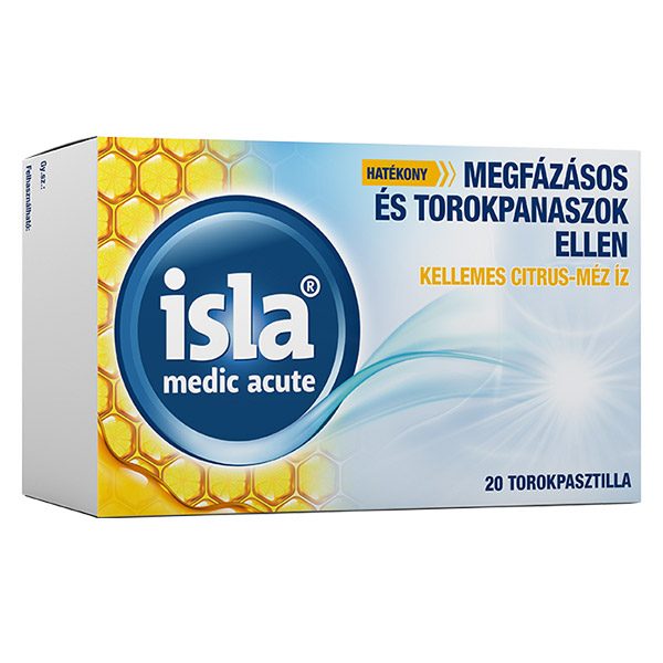 Isla-Medic Acute citrus-méz torokpasztilla (20x)