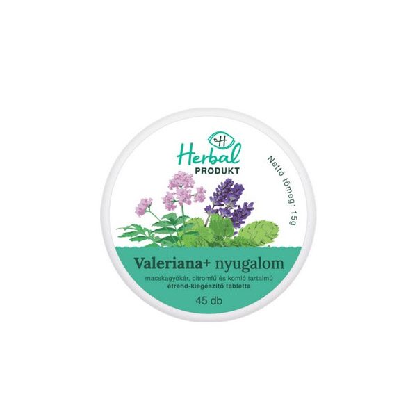 HerbalProdukt Valeriana+ nyugalom tabletta (45x)