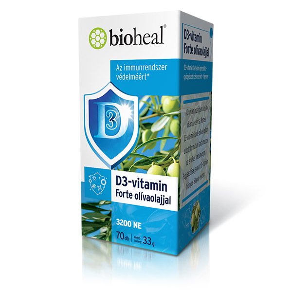 Bioheal D3-vitamin Forte lágykapszula olívaolajjal (70x)