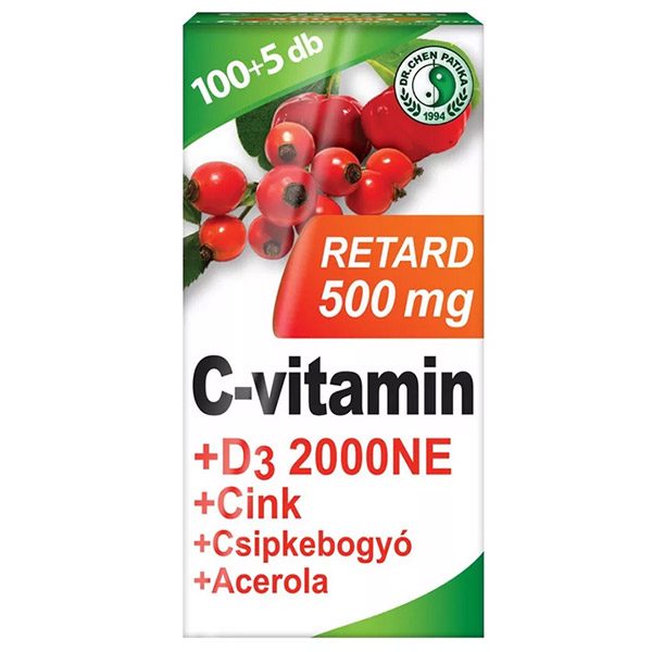 Dr. Chen C-vitamin 500mg Retard + D3 + Cink tabletta (105x)