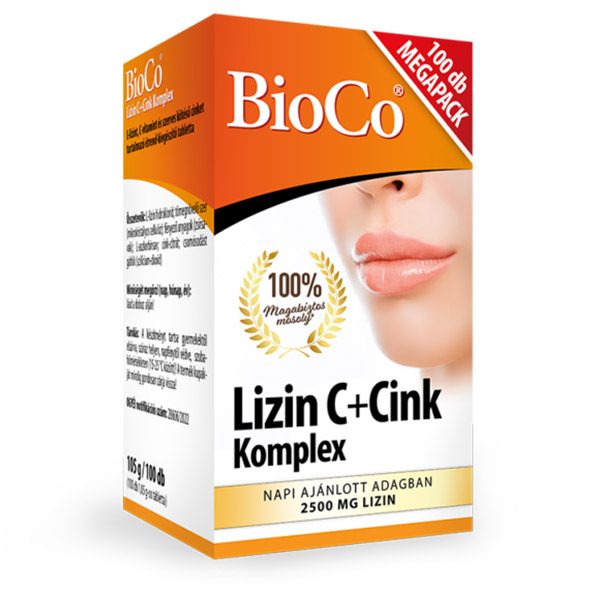 BioCo Lizin C+Cink Komplex tabletta (100x)