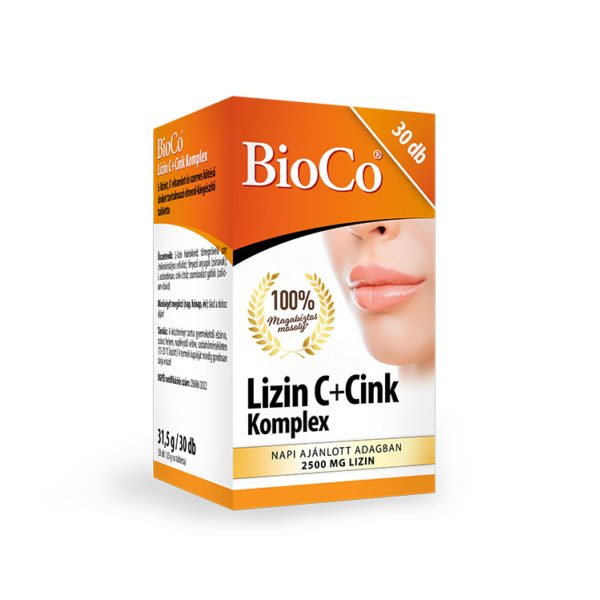 BioCo Lizin C+Cink Komplex tabletta (30x)
