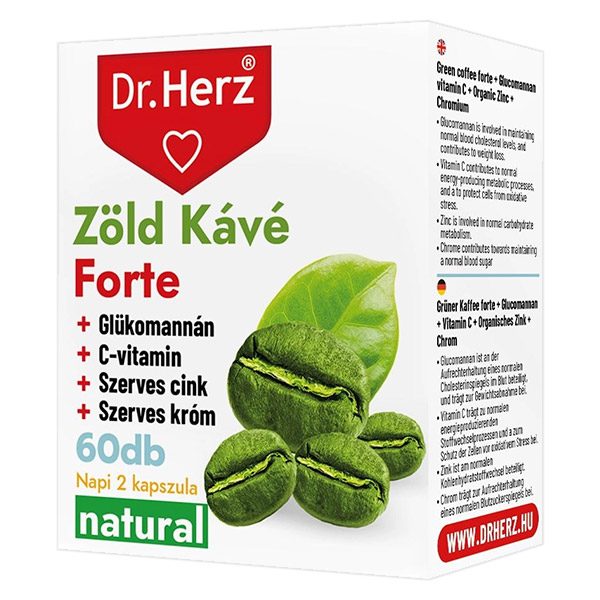 Dr. Herz Zöld Kávé Forte + C-vitamin kapszula (60x)