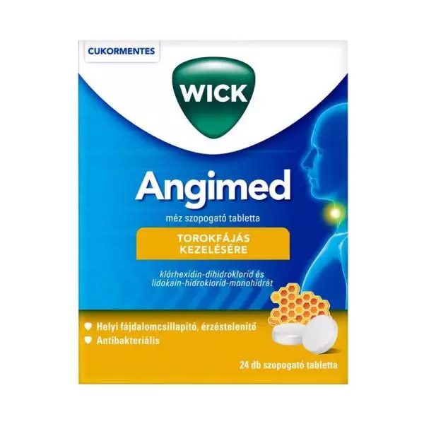 Wick Angimed Méz szopogató tabletta (24x)