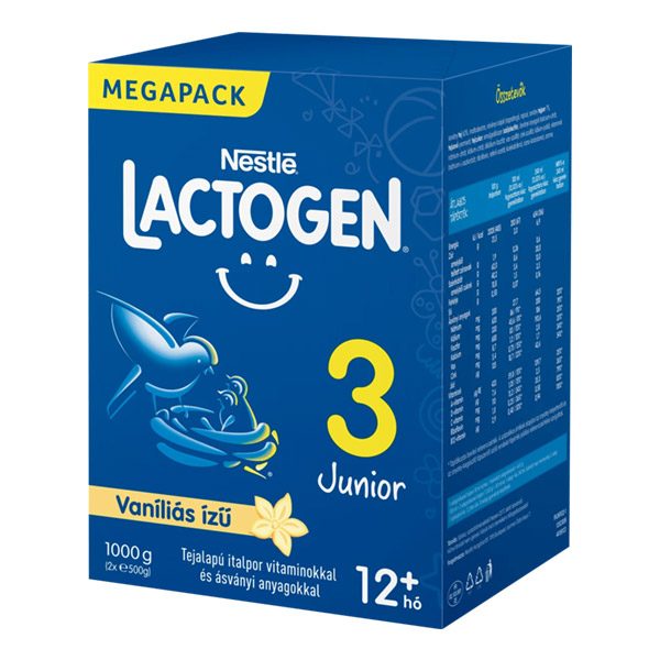 Lactogen Junior 3 Vaníliás ízű tejalapú italpor 12 hó+ (1000g)