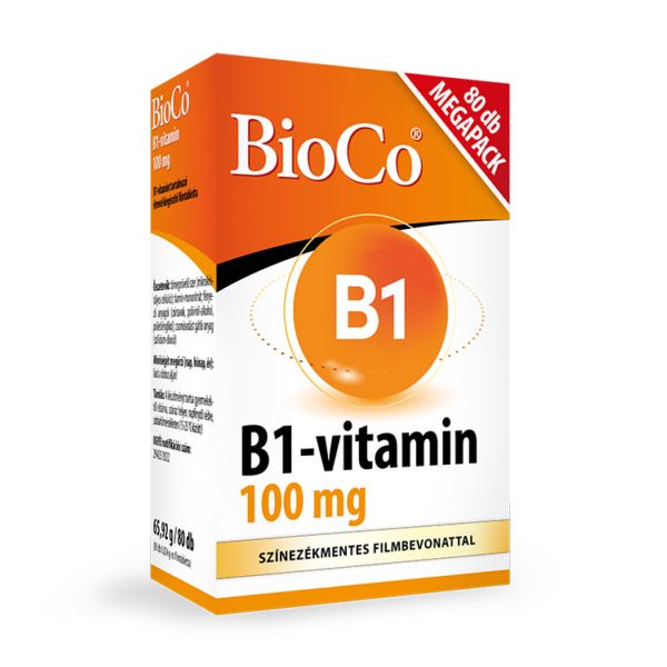 BioCo B1-vitamin 100 mg Megapack filmtabletta (80x)