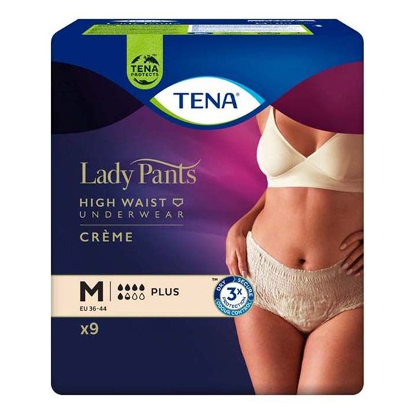 Tena Lady Pants Plus krém inkontinencia-fehérnemű - M (9x)