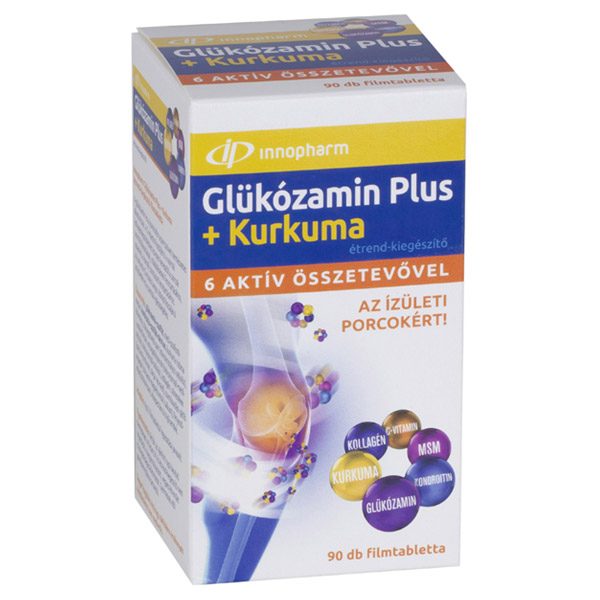 Innopharm Glükózamin Plus + kurkuma filmtabletta (90x)