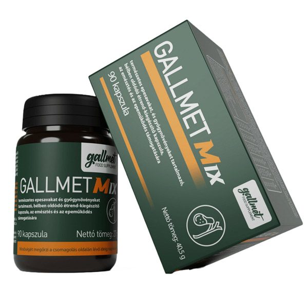 Gallmet Mix epesav és gyógynövény kapszula (90x)