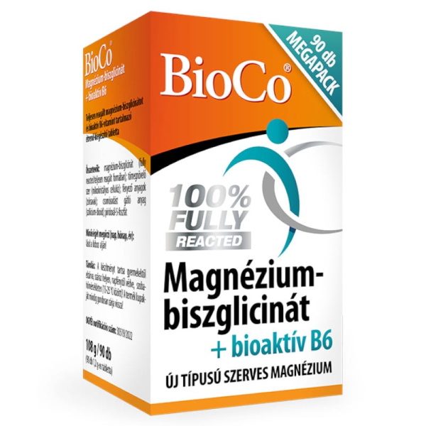 Bioco Magnézium-Biszglicinát + bioaktív B6-vitamin tabletta (90x)