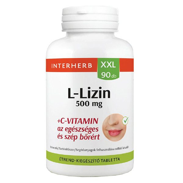 Interherb XXL L-Lizin 500 mg + C-vitamin kapszula (90x)