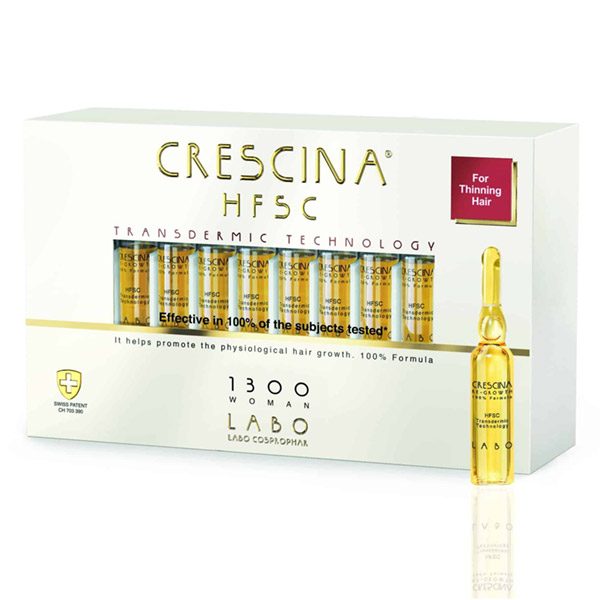 Crescina HFSC újranövekedés kezelés 1300 nőknek (20x)