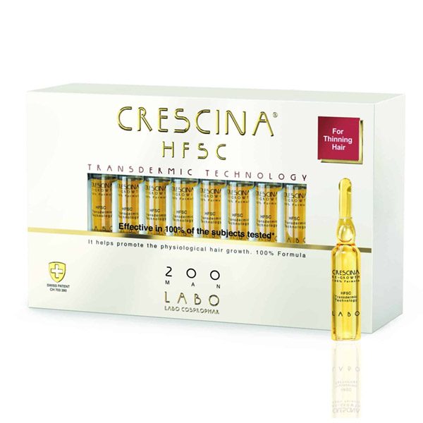 Crescina HFSC újranövekedés kezelés 200 férfiaknak (20x)