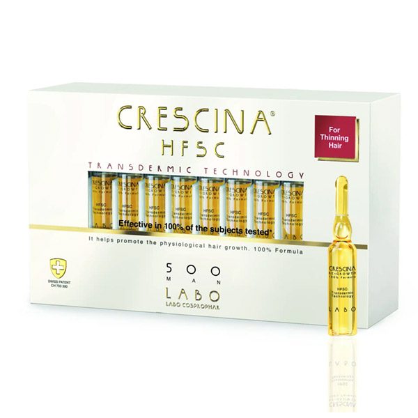 Crescina HFSC újranövekedés kezelés 500 férfiaknak (20x)