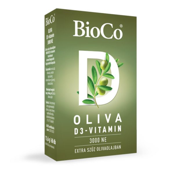 BioCo Oliva D3-vitamin 3000 NE lágyzselatin kapszula (60x)