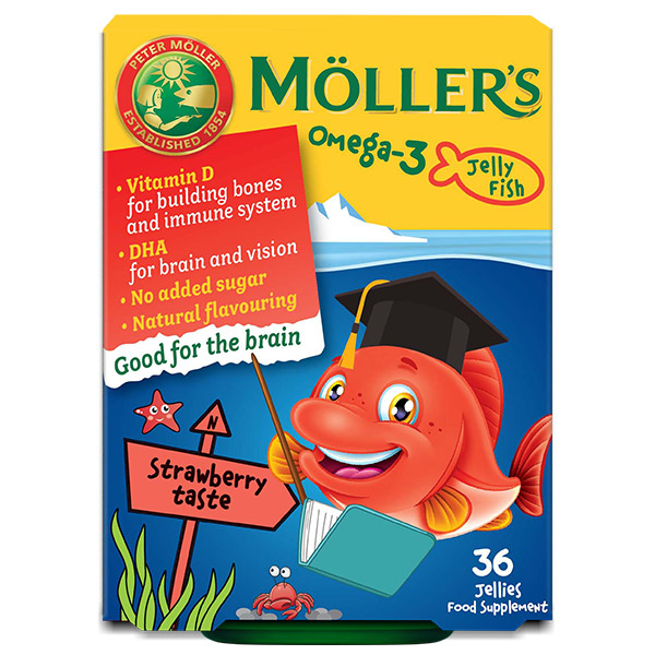 Möllers Omega-3 eper ízű gumivitamin (36x)