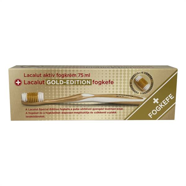 Lacalut Aktív preventív fogkrém + ajándék Lacalut fogkefe (75ml)